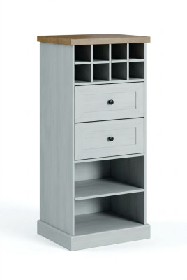 Casa di campagna Bianco Armadio Comò Mobile Basso Credenza Legno Buffet Comodini Madia