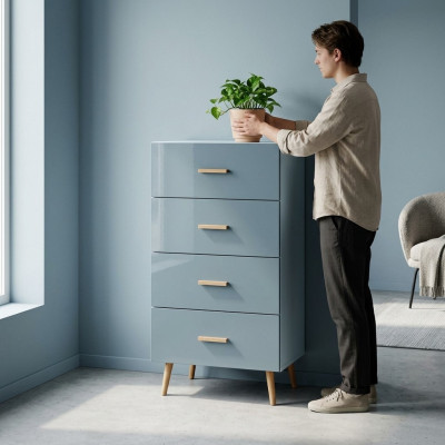 Comodini designer in legno, armadi di lusso, comò alto, armadio laterale basso.