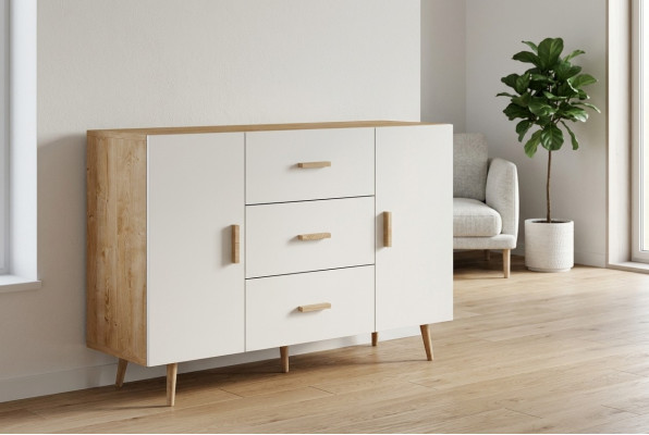 Comò scaffale 140cm armadi mensole conservazione lucida nuovo comodino buffet