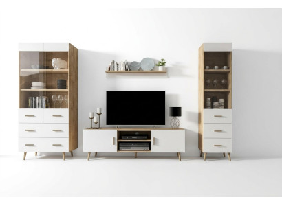 Soggiorno Set camera da letto Vetrina Comò Mensola Vetrine Pareti attrezzate 4 pezzi Set