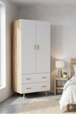 Camera da letto Armadio in legno Nuovi armadi Appendiabiti Mobili Nuovo design Guardaroba