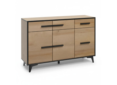 Mobile in stile in legno di lusso per il soggiorno: credenza, madia e vetrina.