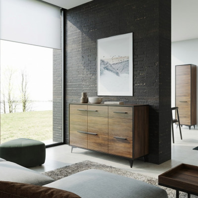 Comò Scaffale Armadio Scaffale Legno Massiccio Sideboard Design Armadi