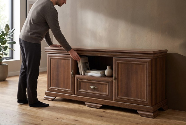 Classico mobile in legno credenza credenze mobili bassi armadietto soggiorno Nuovo