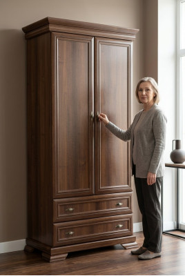 Armadio spazioso a due ante in legno per la camera da letto Parete Armadio Armadi guardaroba