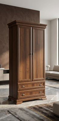 Armadio spazioso a due ante in legno per la camera da letto Parete Armadio Armadi guardaroba