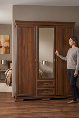 Armadi specchiera Arredamento Mobili Legno Armadio Abbigliamento Design Nuovo