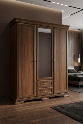 Armadi specchiera Arredamento Mobili Legno Armadio Abbigliamento Design Nuovo