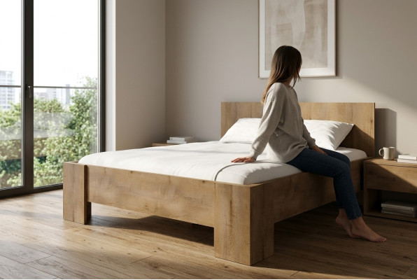 Camera da letto in legno di lusso design Letto Imbottito Matrimoniale 180x200cm