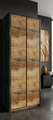 Armadi da camera in legno, armadio per abiti di design in stile country, marrone.