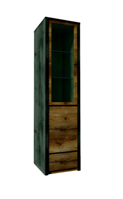 Vetrine Mobili massicci in legno Armadi Nuova Vetrina in legno vero Armadio alto Vetro