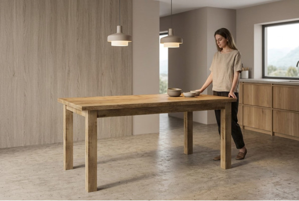 Tavolo da pranzo Nuovo Tavolo Sala da pranzo Soggiorno Mobili in legno massiccio Mobili in legno Fatto a mano Nuovo