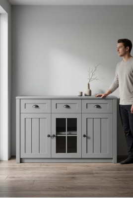 Mobili credenza in legno, armadio, cassettiere in legno, mobili nuovi.