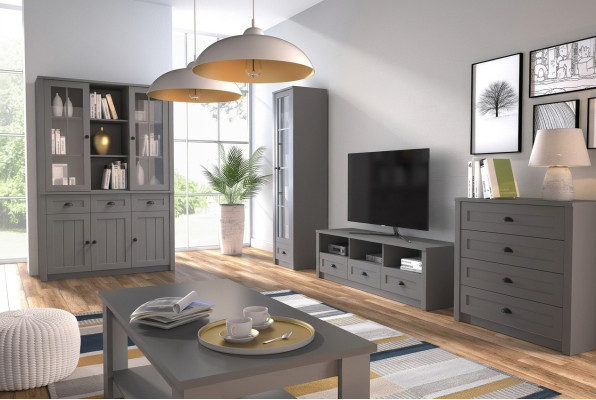 Set di mobili per soggiorno Designer Soggiorno Credenza Tavolino Composizione 5 pezzi.
