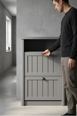 Mobile porta scarpe scaffale armadio in legno massiccio.