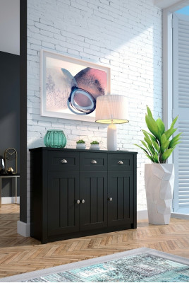 Casa di campagna Verde Comò in legno Credenza Armadio alto Comò Credenza.
