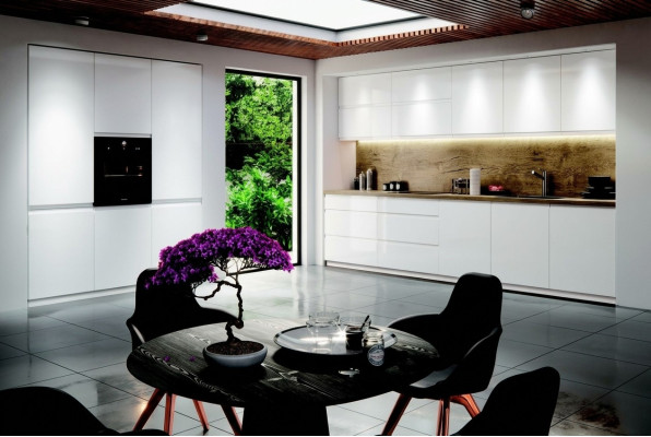 Cucina a giro: pensili cucina completa Design cucina Legno Arredamento