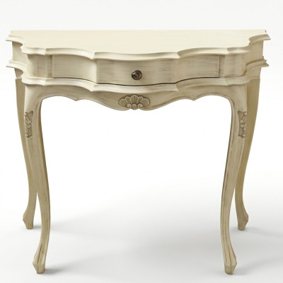 Tavolo console bianco in legno per telefono, tavolo da corridoio, tavolo a muro nuovo