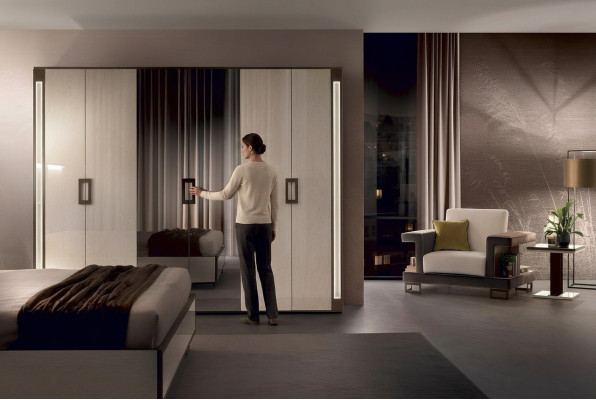 Armadio vestiti Design Camera da letto Armadi mobili Soggiorno Mobili Legno Nuovo