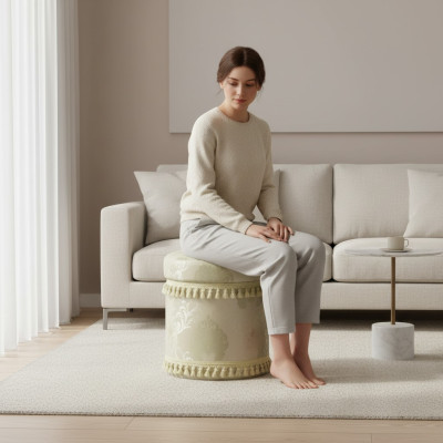 Sgabello di design Poggiapiedi di design Pouf Imbottito Ottomana Sedile Tessuto Sdraio Pufa  Sgabello design Poggiapiedi design Pouf Imbottito Pouf Pufa