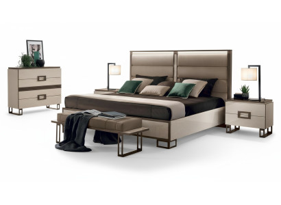 Letto 2 pezzi Comodini 3 pezzi Set camera da letto Design Moderno Lusso Mobili Nuovi