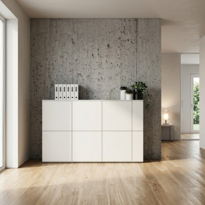 Comò Madia Appoggiabagagli Madia Comò Bianco Armadio Soggiorno Legno Nuovo