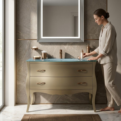 Consolle lavabo Classico mobile Lavandino Bagno italiano Mobile sottolavabo