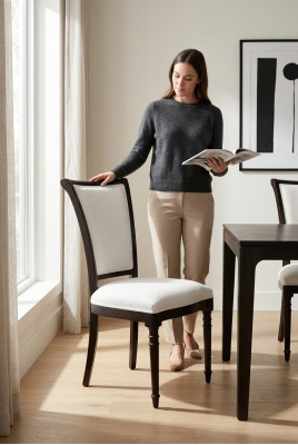 Poltrone 1x poltrona soggiorno sala da pranzo Tessuto Sedia di design di lusso Poltrona