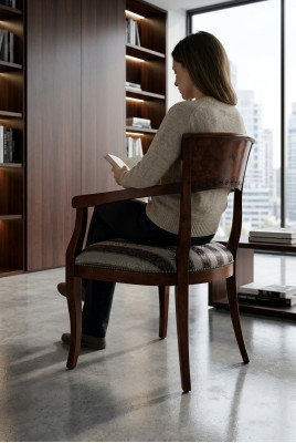 Sedia con braccioli Sedia da pranzo in legno Nuove sedie da pranzo Sedia design Déco