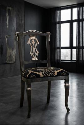 Sedia imbottita marrone Sedia da pranzo Sedia da ufficio Sedia con schienale Poltrona Sedia Design