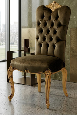 Designer Lehn Sitz Sessel di lusso per sala da pranzo 1x sedia sedie imbottite tessuto moderno