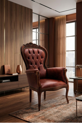 Poltrona Sedia da designer Imbottita Relax Tessuto Tendaggi Lounge Club Singolo Mobile Nuovo