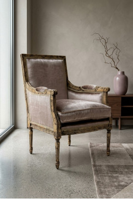 Rivestimento Tessile in Legno 1 Posto Design Lounge Club Poltrona Relax Sedia
