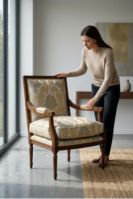 Mobili di design di lusso Sedie Poltrone di design Art déco Tessuto Salotto Lounge Nuovo