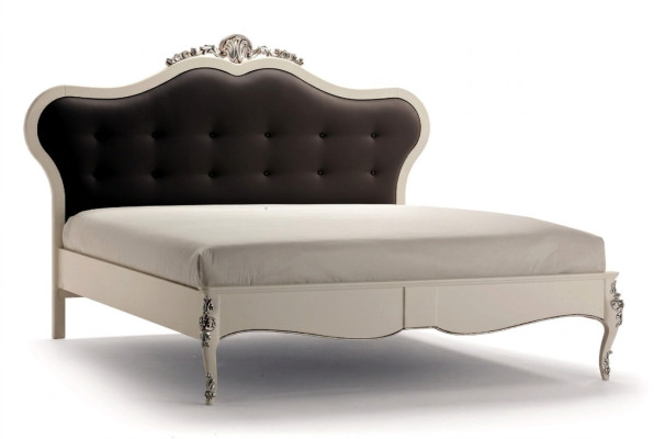 Design della camera da letto lussuoso Letto 180x200 Struttura letto doppia in tessuto Beige Letti Nuovi