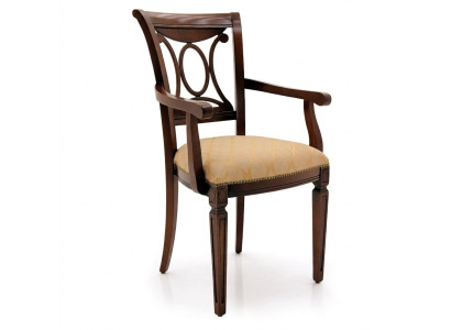 Design poltrona imbottita Sedia da ufficio Sedia da pranzo in legno con braccioli Classico Nuovo
