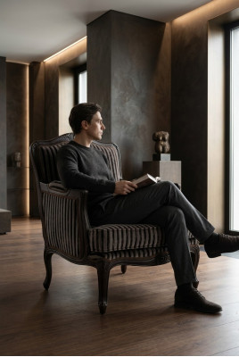 Relax Lounge Tessuto Poltrona TV Singola Sedia Design Imbottita Club Nuova