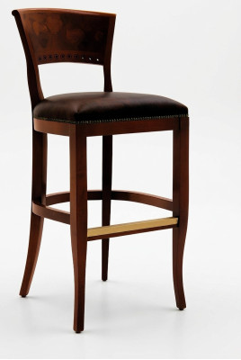 Sgabello da bar reale Poltrona classica in velluto monoposto in stile antico.