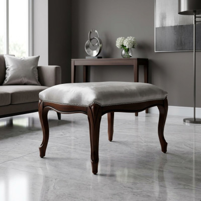 Pouf Imbottito Chaise Longue Ottomana Blu, Design Nuovo, Pufa Ottoman Hocker Pouf