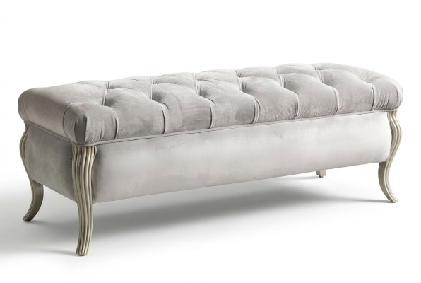 Chesterfield Design Poggiapiedi Pouf ovale Pouf poggiapiedi Mobili Pouf imbottito Sgabello da seduta