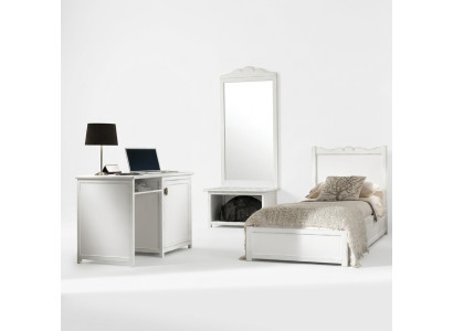 Letto Scrivania Camera da letto Design Hotel Arredi Specchi Set di 4 pezzi