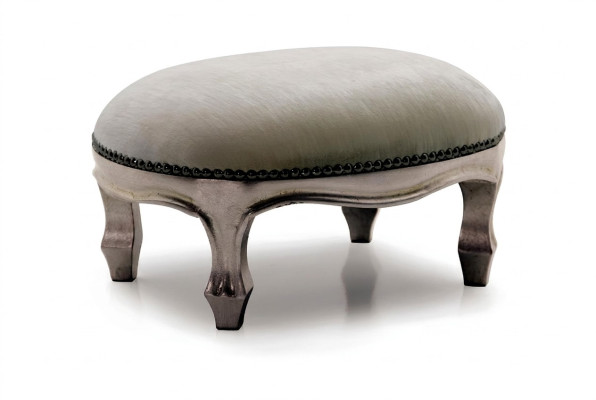 Poggiapiedi Imbottito Sedile Tessuto Relax Divano Tavolino Panchina Poggiapiedi R1 Designer Di Lusso