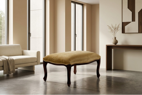 Abitate Panchine da seduta Tessuto Beige Design Sgabello Poggiapiedi Mobili