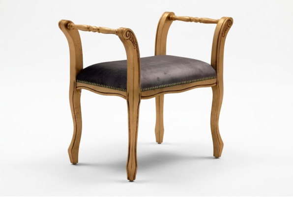 Ottomana Chaiselounge Panchina Velluto Tessuto 70x39 Poggiapiedi Pouf Pouf laterale