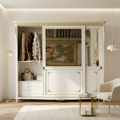 Armadi credenza Nuovo Design multiuso Legno nuovo Classico Scaffale Armadio vestiti