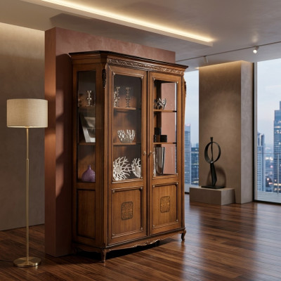 Vetrina in vetro armadio in legno massello vetrina mobili soggiorno credenza legno massello