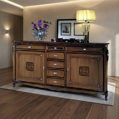Soggiorno Buffet in legno Mobile credenza Nuovo Sideboard Credenza Cassetto Vetrina