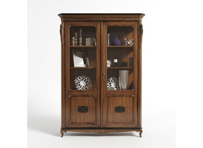 Mobili classici Mobili italiani Legno Marrone Vetrina Elegante vetrina