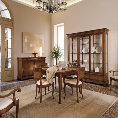 Set di coordinate tavolo 4 sedie sedia vetrina set comodino gruppo da pranzo 7 pezzi sala da pranzo