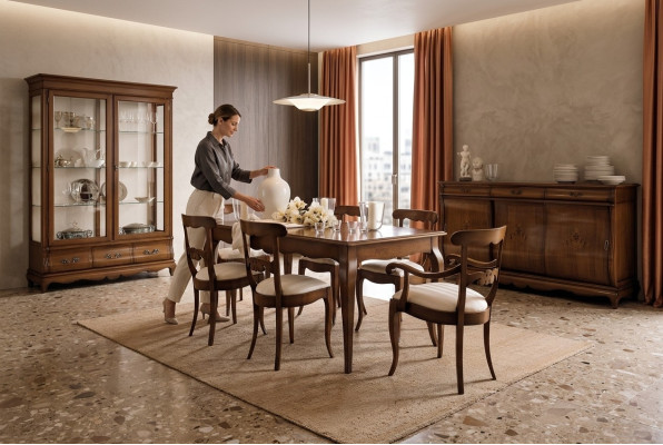 Mobili Gruppo arredamento Tavolo + set di 6 sedie 7 pezzi. Set da tavolo da pranzo per sala da pranzo